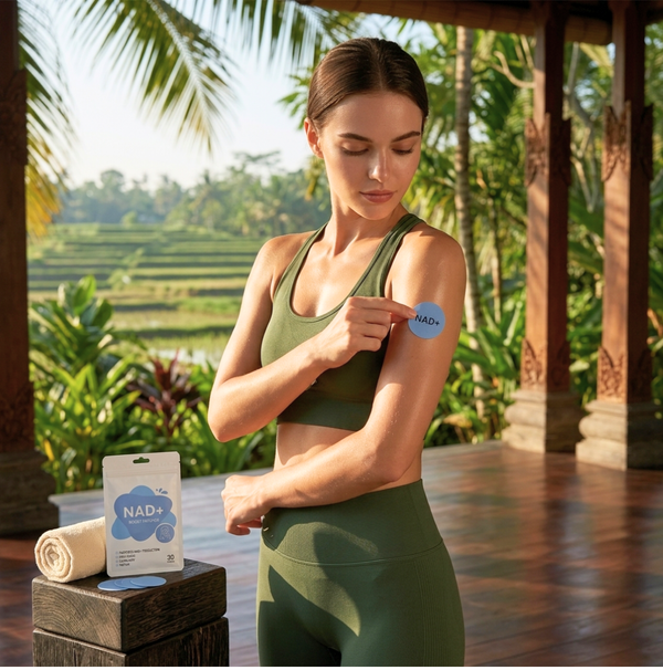 NAD+ Boost Patches (30-Pack) & NAD+ Daily Cellular Support Supplement (1 Mixed Berry, 1 Lemon & Ginger)